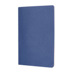 A5-notitieboek met kartonnen kaft en crèmekleurig gelijnd papier kleur blauw tweede weergave