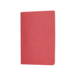 A5-notitieboek met kartonnen kaft en crèmekleurig gelijnd papier kleur rood