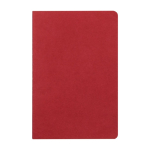 A5-notitieboek met kartonnen kaft en crèmekleurig gelijnd papier kleur rood eerste weergave