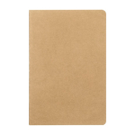 A5-notitieboek met kartonnen kaft en crèmekleurig gelijnd papier kleur naturel eerste weergave