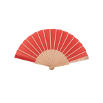 Goedkope gepersonaliseerde waaiers van hout en polyester Woodster kleur rood tweede weergave