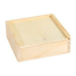 Boter-kaas-en-eieren spel in een houten kistje als relatiegeschenk kleur hout gedetailleerde weergave