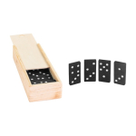 Reclame dominospel in een houten kist Domino WoodBox kleur hout eerste weergave