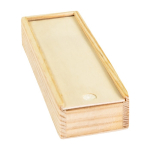 Reclame dominospel in een houten kist Domino WoodBox kleur hout vierde weergave
