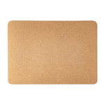 Rechthoekige kurk muismat met logo Nature kleur beige tweede weergave