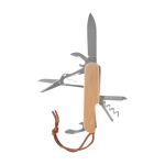 Zakmes met logo van staal en bamboe met 9 functies Zermatt kleur hout eerste weergave