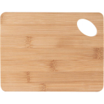 Bamboe keukenplank met gestanst gat in de hoek kleur naturel