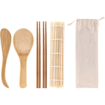 Sushi set van 5 delen met bedrijfslogo kleur beige eerste weergave