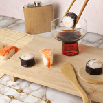 Sushi set van 5 delen met bedrijfslogo kleur beige