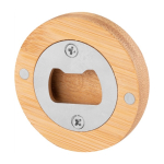 Ronde bamboe flessenopener Round Bambo kleur hout eerste weergave