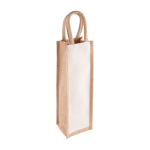 Wijntasjes bedrukken van jute en canvas 320 g/m2 Rioja Wine kleur beige eerste weergave