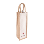 Wijntasjes bedrukken van jute en canvas 320 g/m2 Rioja Wine kleur beige tweede weergave
