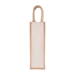 Wijntasjes bedrukken van jute en canvas 320 g/m2 Rioja Wine kleur beige derde weergave