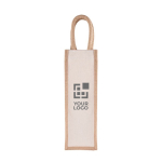 Wijntasjes bedrukken van jute en canvas 320 g/m2 Rioja Wine kleur beige met afdrukgebied