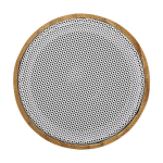 Custom Bluetooth Speaker met logo Bamboo kleur zwart derde weergave voorkant