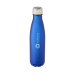 Stalen thermosflessen 500ml Lifestyle Premium kleur zwart weergave tampondruk