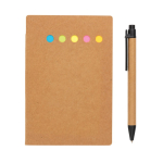 Notitieblokset met vellen en stickers en pen Bloc Circles kleur naturel tweede weergave