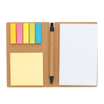 Notitieblokset met vellen en stickers en pen Bloc Circles kleur naturel vierde weergave