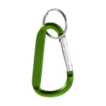 Goedkope sleutelhangers van aluminium met karabijnhaak Aluclip kleur zwart tweede weergave voorkant