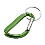 Goedkope sleutelhangers van aluminium met karabijnhaak Aluclip kleur groen