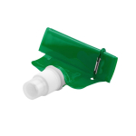 Opvouwbare plastic drinkfles met karabijnhaakclip 400ml kleur groen  negende weergave