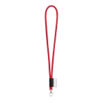 Buisvormige keycords met logo, levering binnen 4-6 dagen Tube Classic kleur rood