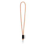 Lanyards met logo op etiket en levering 4-6 dagen Tube Nautic kleur oranje
