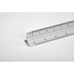 Driehoekige aluminium architectenliniaal 30cm Architect kleur mat zilver foto bekijken derde weergave