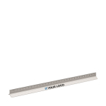 Driehoekige aluminium architectenliniaal 30cm Architect kleur mat zilver weergave met bedrukking