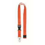 20mm katoenen keycord met logo en sluiting Conscious Cotton kleur oranje tweede weergave
