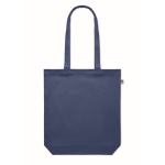 Biologische canvas tas bedrukken 270 g/m2 Eco Strong Colors kleur blauw vierde weergave