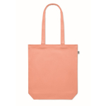 Biologische canvas tas bedrukken 270 g/m2 Eco Strong Colors kleur oranje vierde weergave