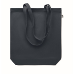 Biologische canvas tas bedrukken 270 g/m2 Eco Strong Colors kleur marineblauw derde weergave