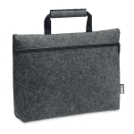 Vilten laptoptas met binnenvak bedrukken 15'' RPET Felt kleur donkergrijs tweede weergave