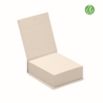 Notitieblok met kleine gerecyclede notitievellen in wit EcoMilk kleur wit