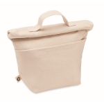Gerecyclede katoenen koeltassen met oprolbare haaksluiting RollTop kleur beige