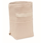 Gerecyclede katoenen koeltassen met oprolbare haaksluiting RollTop kleur beige tweede weergave