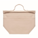 Gerecyclede katoenen koeltassen met oprolbare haaksluiting RollTop kleur beige derde weergave