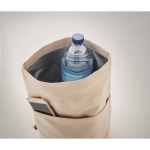 Gerecyclede katoenen koeltassen met oprolbare haaksluiting RollTop kleur beige foto bekijken vierde weergave