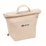 Gerecyclede katoenen koeltassen met oprolbare haaksluiting RollTop kleur beige hoofdweergave
