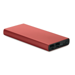 Powerbank met USB type C en snelladen 10.000 mAh Duo kleur bordeaux