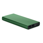Powerbank met USB type C en snelladen 10.000 mAh Duo kleur donkergroen