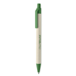 Milieuvriendelijke pen met kleurdetails en blauwe inkt Eco Milky kleur groen