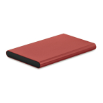 Aluminium powerbank 4.000 mAh Powercard Alu Black kleur bordeaux