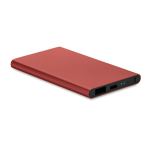 Aluminium powerbank 4.000 mAh Powercard Alu Black kleur bordeaux