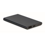 Aluminium powerbank 4.000 mAh Powercard Alu Black kleur marineblauw