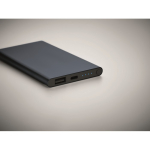 Aluminium powerbank 4.000 mAh Powercard Alu Black kleur marineblauw foto bekijken vierde weergave