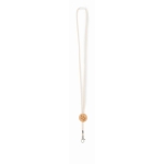 50 cm lange katoenen keycord bedrukken Cotton Hook kleur beige hoofdweergave