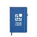 Voordelig notitieboek met gerecyclede kaft A5 EcoRecycle kleur blauw weergave met bedrukking