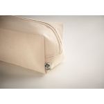 Biologische canvas toilettas met ritssluiting 220 g/m2 Canvas Takeit kleur beige foto bekijken vierde weergave